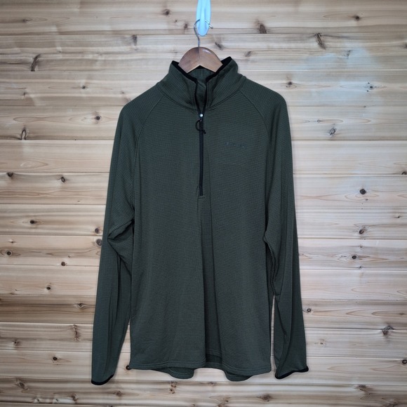 Killik Other - Killik Mens XXL 1/4 Zip Grid Fleece Pullover Olive Green Tactical Outdoor Top
